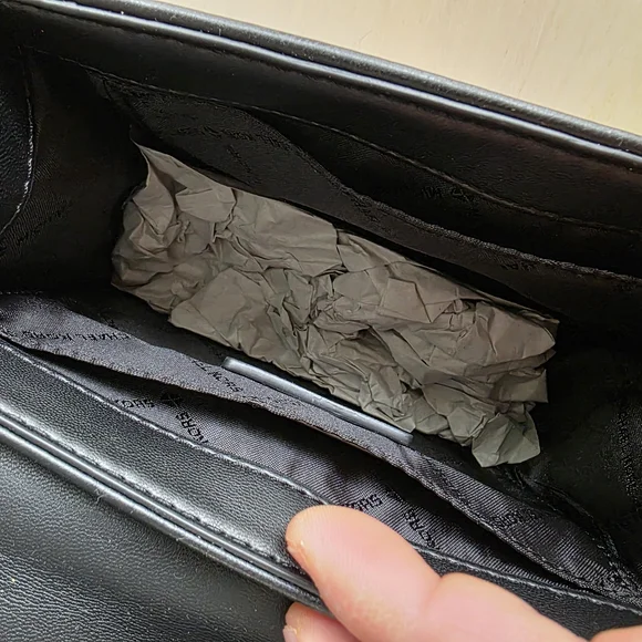 Michael Kors Black Mini Bag with Gold Chain - Picture 4 of 5